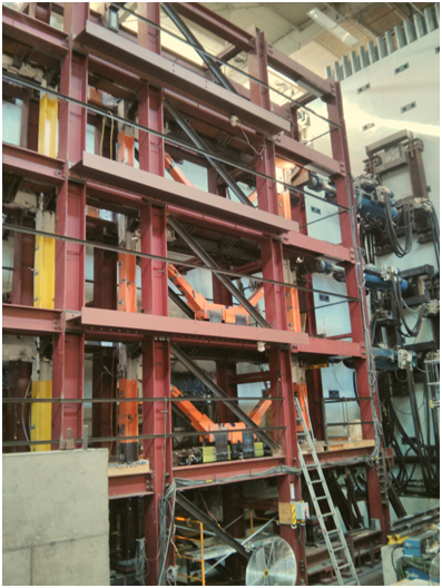 Figure 3.  Photograph of the experimental substructure located at the Lehigh NEES Equipment Site.